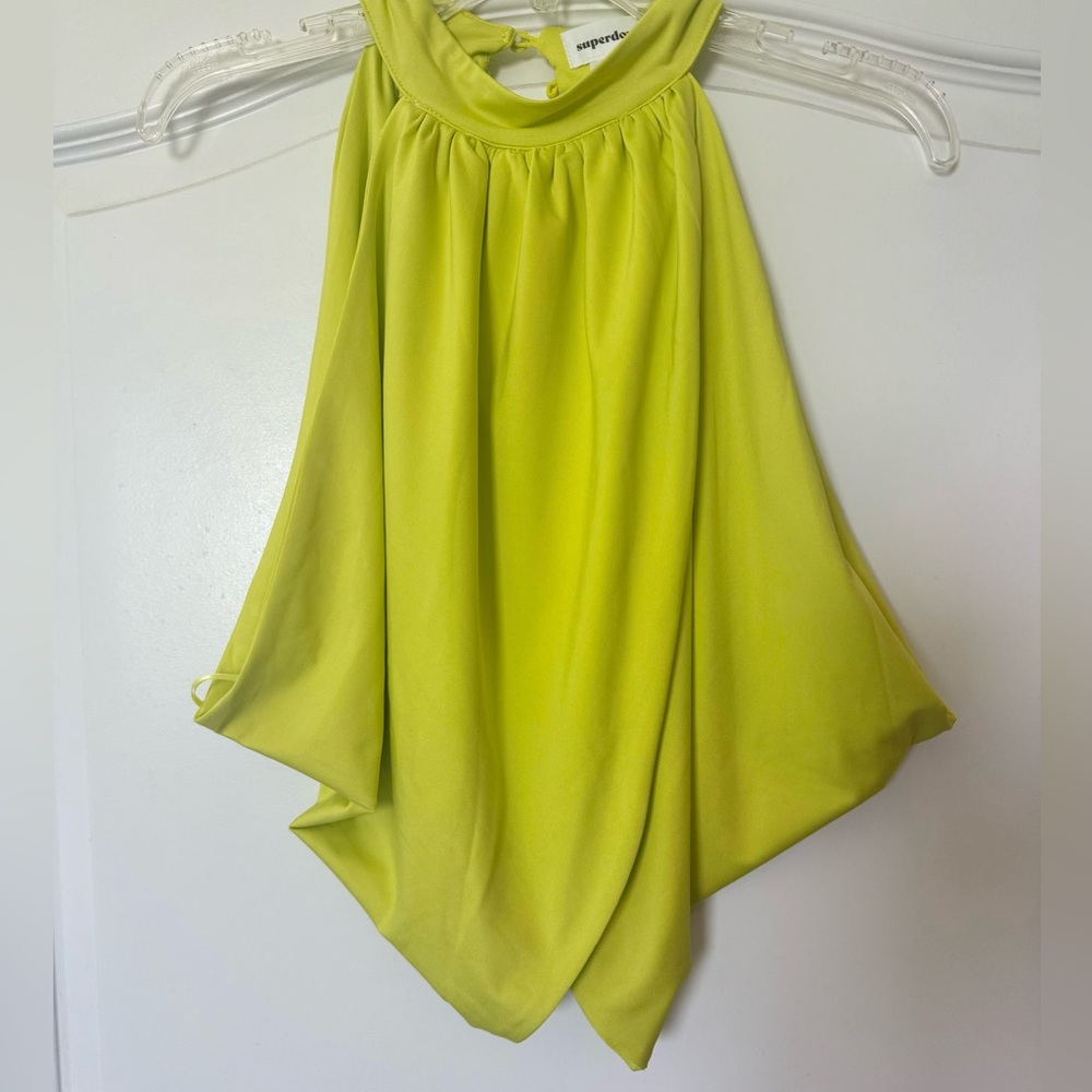 Super down lime green crop top